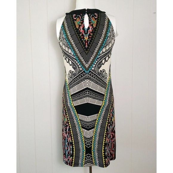 APT 9 Halter dress Size PS small Colorful Geometric Sleeveless A-line ring neck - Picture 3 of 8
